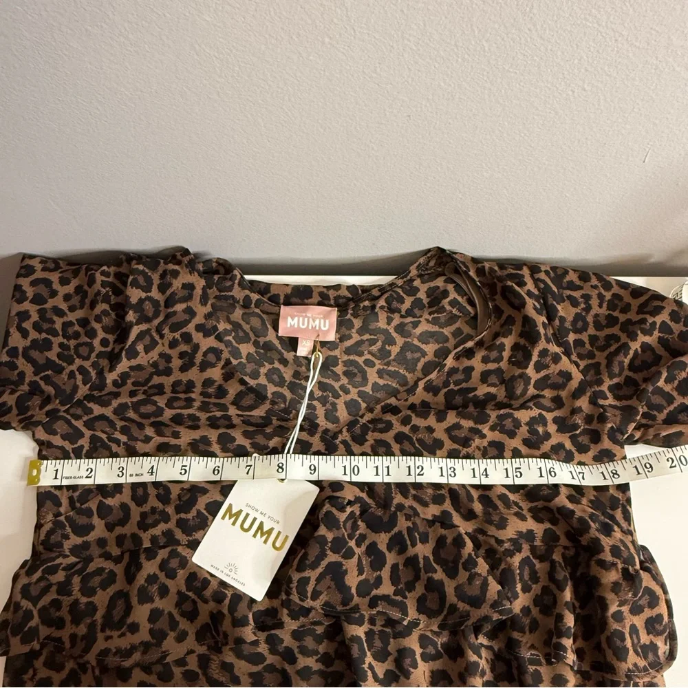 Show Me Your Mumu Fleetwood Mini Dress Cheetah Leopard XS NWT - Picture 9 of 10
